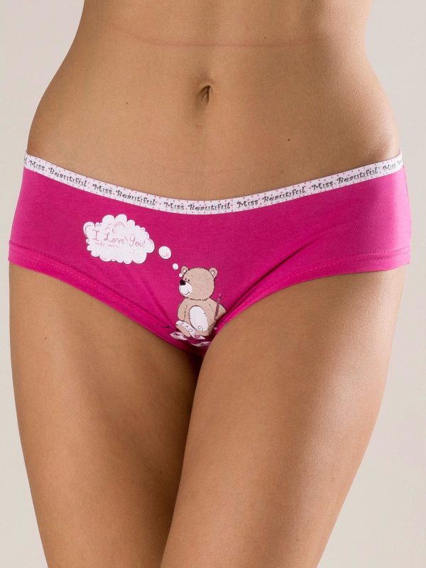 Velkoobchod Kalhotky s tmavě růžovým potiskem