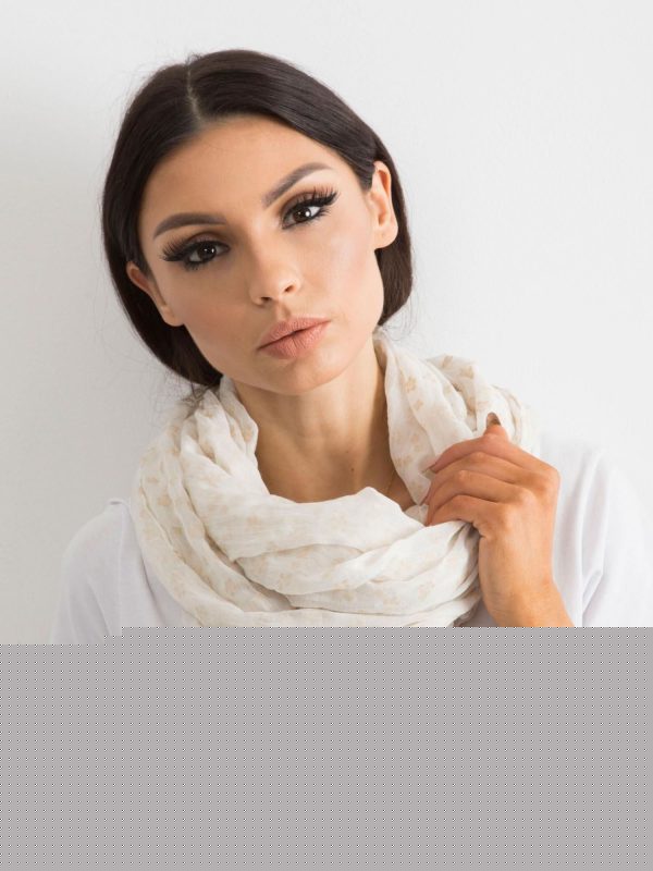 Velkoobchod Ecru šátek v jemném vzoru
