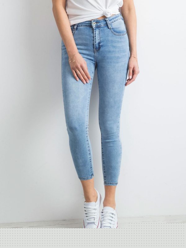 Velkoobchod Modré džínové kalhoty se zipy