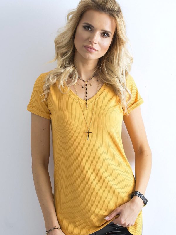 Velkoobchod Hořčná žebrovaná halenka