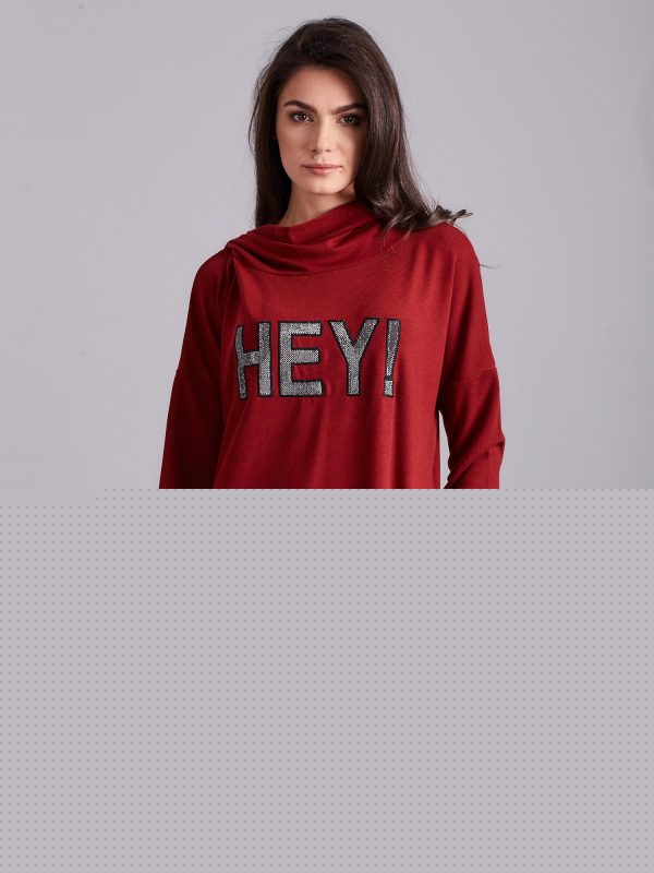 Velkoobchod Burgundské šaty s kapucí