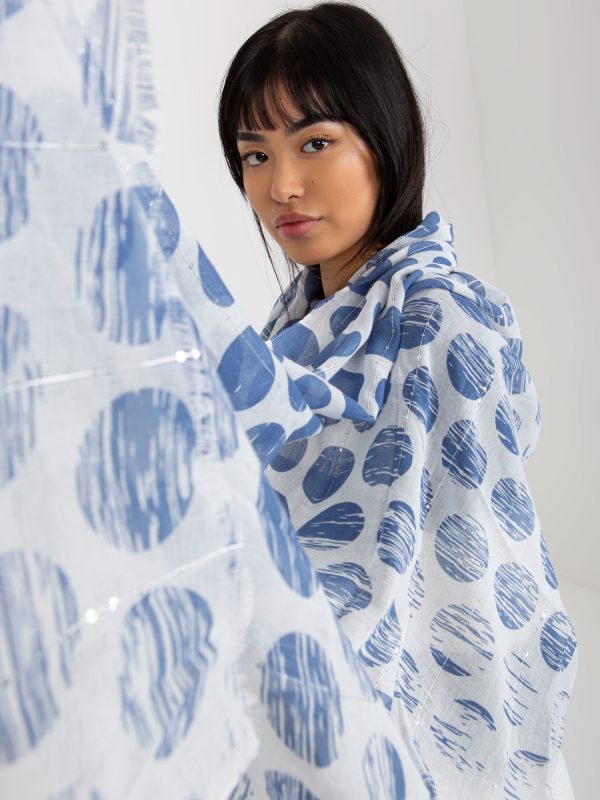 Velkoobchod Modré dámské závěs s potiskem a flitry