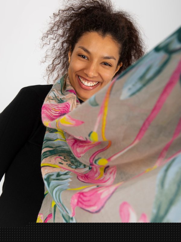 Velkoobchod Dámský bežový zábal s květinovým potiskem