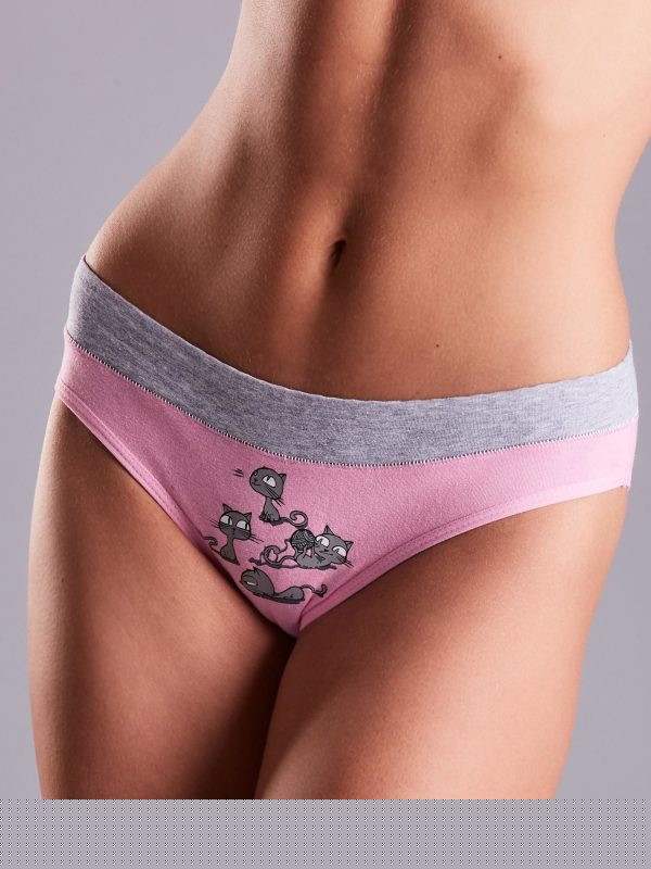 Velkoobchod Světle růžové tištěné kalhotky