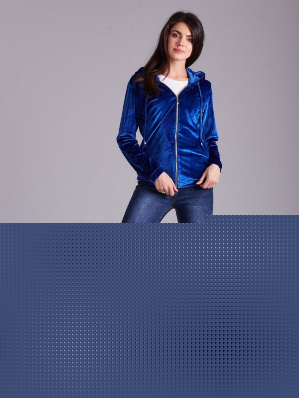 Velkoobchod Modra Velurova mikina