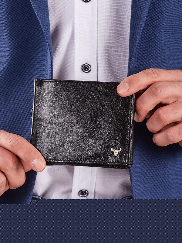 Velkoobchod Pánská peněženka černá horizontální bez spons