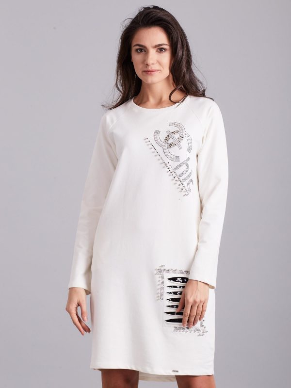 Velkoobchod Mikina Ecru s ornament