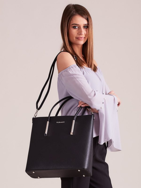 Velkoobchod Černá elegantní taška s odnímatelným popruhem
