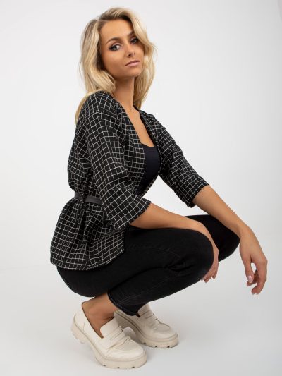 Velkoobchod Černá a bílá elegantní vlněná přehoz