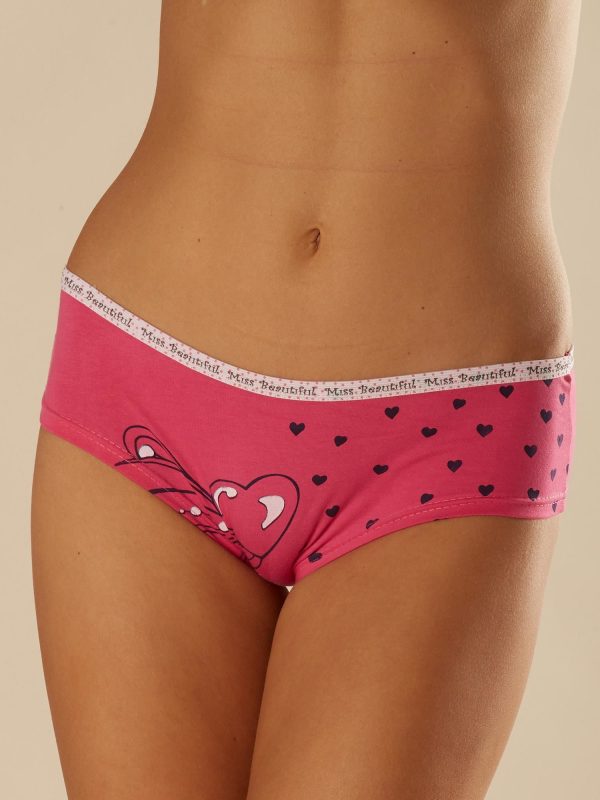 Velkoobchod Tmavě růžové bavlněné kalhotky