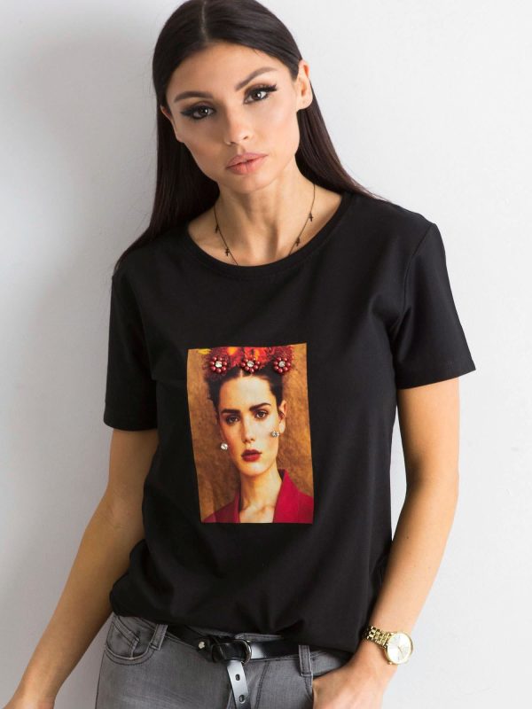 Velkoobchod Černé tričko s potiskem