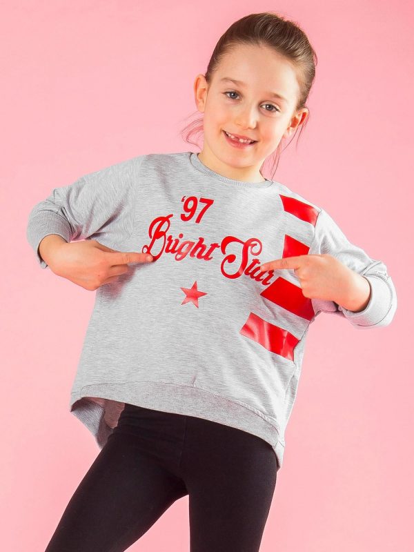 Velkoobchod Šedá krátká mikina s potiskem pro