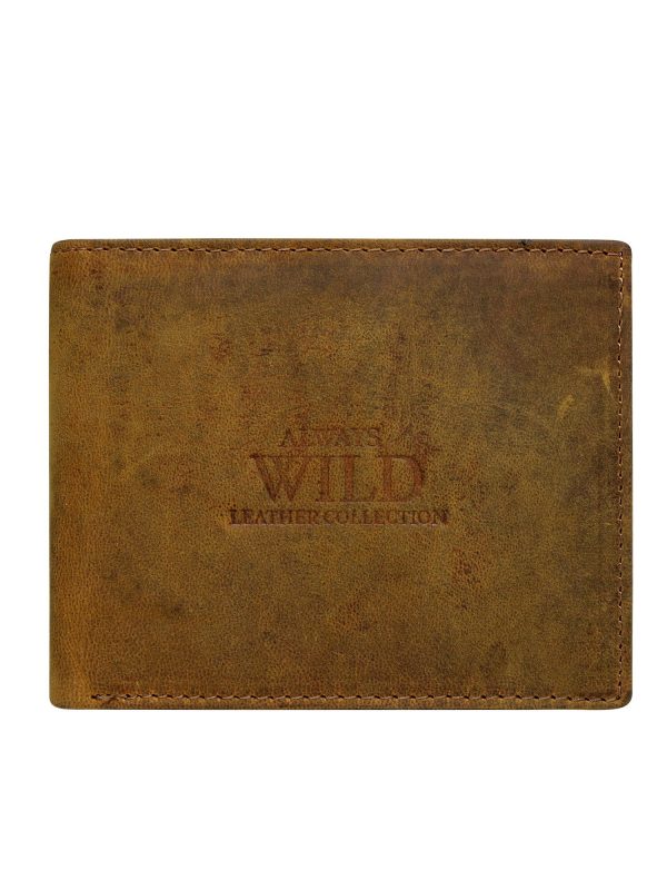 Velkoobchod Hnedá horizontální kožená pánská peněženka