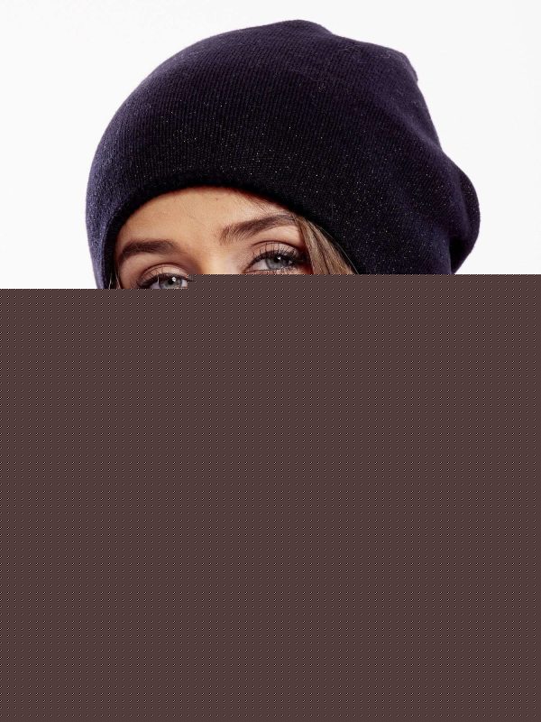 Velkoobchod Černa čepice s lesklou nití