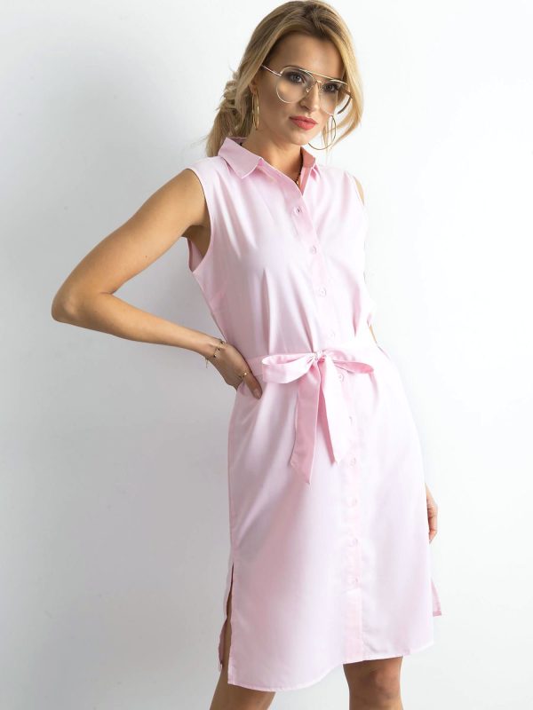 Velkoobchod Světle růžová košile bez Rukáčů