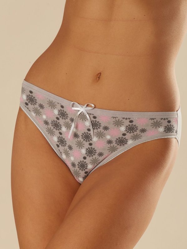 Velkoobchod Svetle šedá Vzorované dámské kalhotky