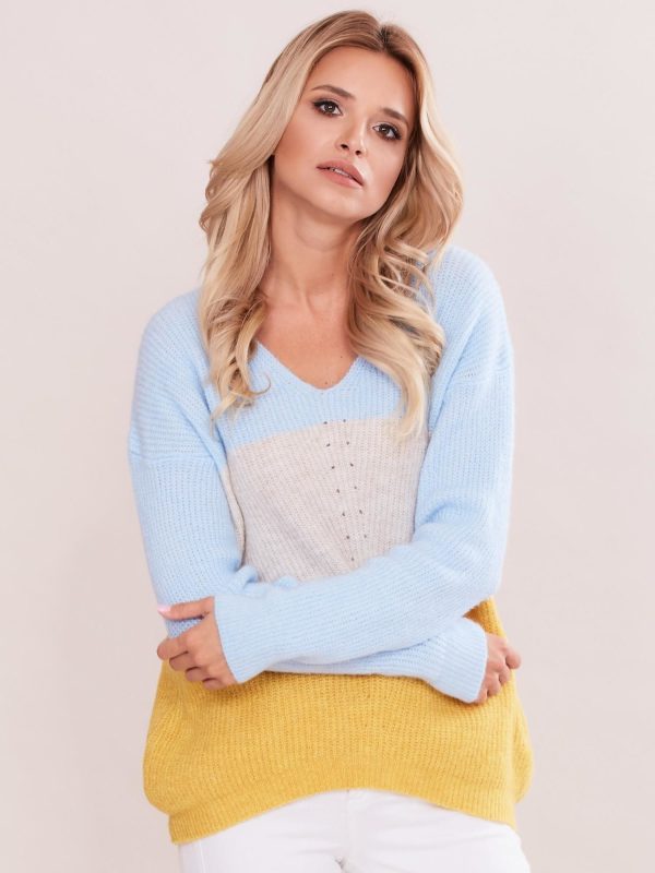 Velkoobchod Dámské pletený svetr Tri-Color