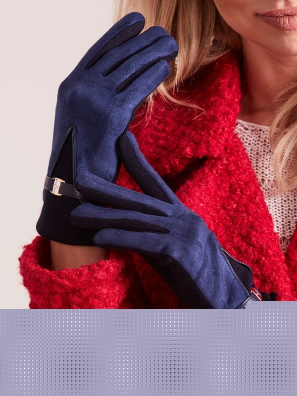 Velkoobchod Tmavě modre Klasické dámské rukavice