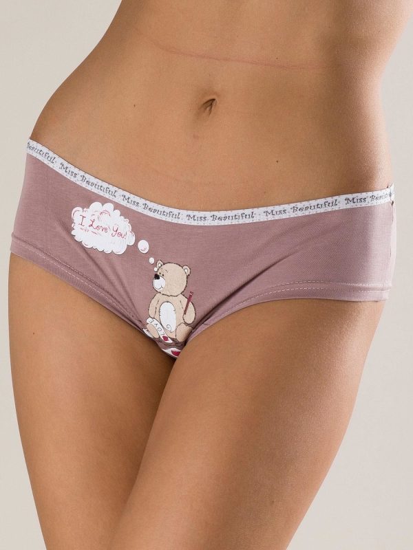 Velkoobchod Kalhotky s tmavě béžovým potiskem