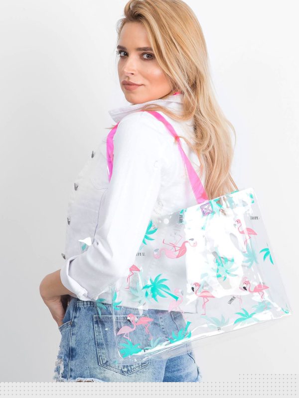 Velkoobchod Transparentní dámská taška Flamingo