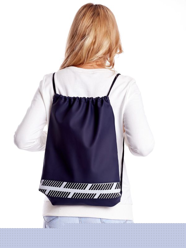 Velkoobchod Tmavě modrá taška na batoh s látkovou vložkou