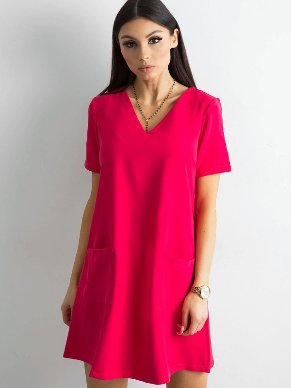 Velkoobchod Růžové dámské šaty s čepicemi