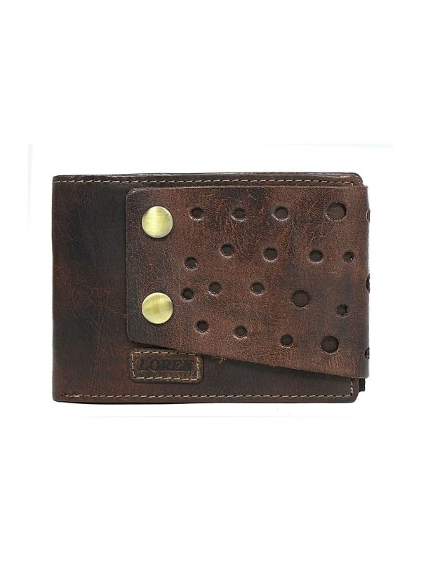 Velkoobchod Panská peněženka v Kožené tmavě hnědé s prolamované sponou