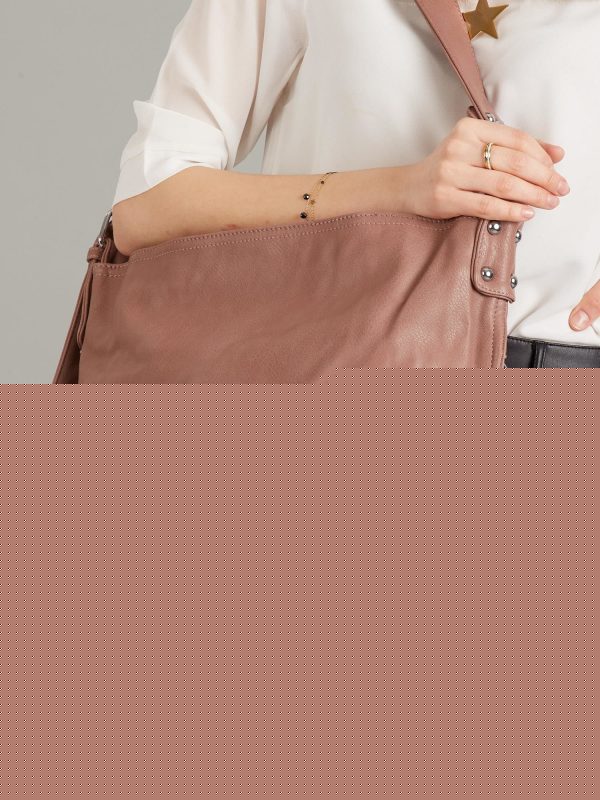 Velkoobchod Růžová a hnědá ekologická kožená taška