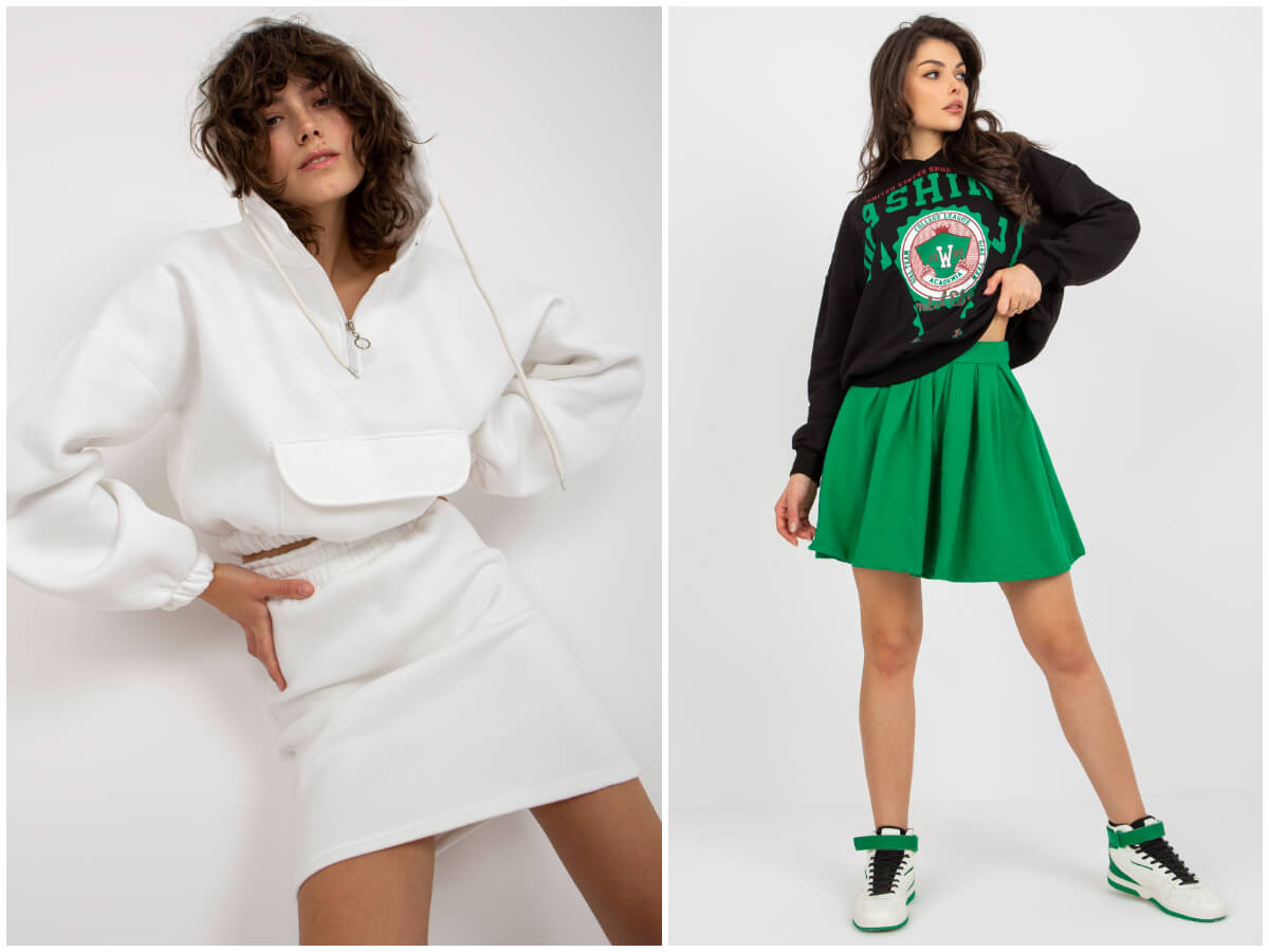 Tepláková souprava mix se sukněmi – ný městský styl