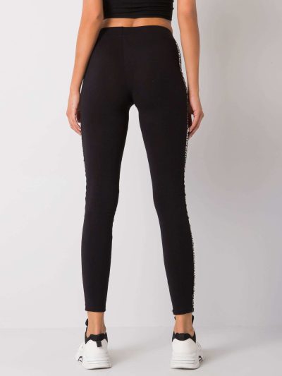 Velkoobchodní černé a šedé legíny s pruhy Eloah RUE PARIS