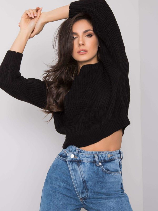 Velkoobchodní Claudette RUE PARIS černý klasický svetr