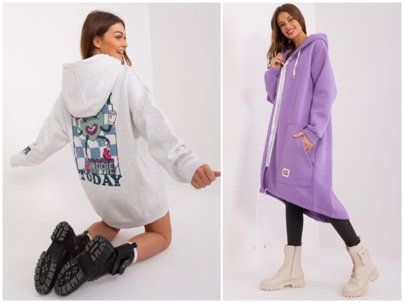 Dámské dlouhé mikiny – sportovní pohodlí pro každý den