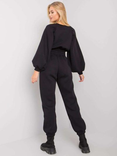 Velkoobchodní černá dámská dvoudílná sada Constanca RUE PARIS