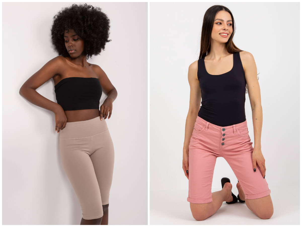 Šortky po kolena sky komfortní styl pro été